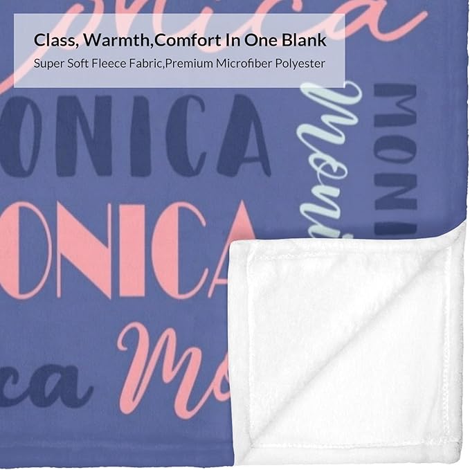 Name Blanket Personalized Blanket for Adult Kids Flannel Customize Throw Blanket Custom (Color 14, 30 x 40 Inches)
