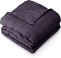 Bare Home Weighted Blanket King Size 25lb (80" x 87") for Adults - All-Natural 100% Cotton - Premium Heavy Blanket Nontoxic Glass Beads (Eggplant, 80"x87")