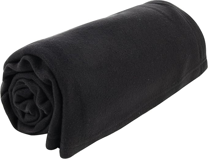 (24 Pack) Bulk Fleece 50x60 Throw Blankets for Wedding Favors, Homeless Women, Men, Homes, Bed, Sofa, Couch, Office, Pet Blankets, Travel | Soft Warm Lightweight Throw Blankets in Bulk (Black)