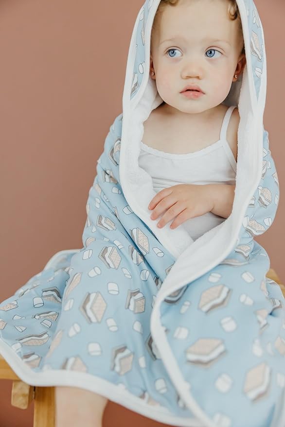 Copper Pearl Hooded Bath Towels Premium Knit/Terry Cloth Baby Towels with Hood, Pockets, and Cool Designs - Great to Gift and Make Bath Time Fun - Baby Bath Towel, S'Mores