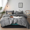 Cottonight Grey Comforter Sets Queen Dark Grey Comforter Queen Size Men Women Charcoal Grey Quilts Blanket Modern Solid Smoke Gray Bedding Comforter Set for Men Boys Adults