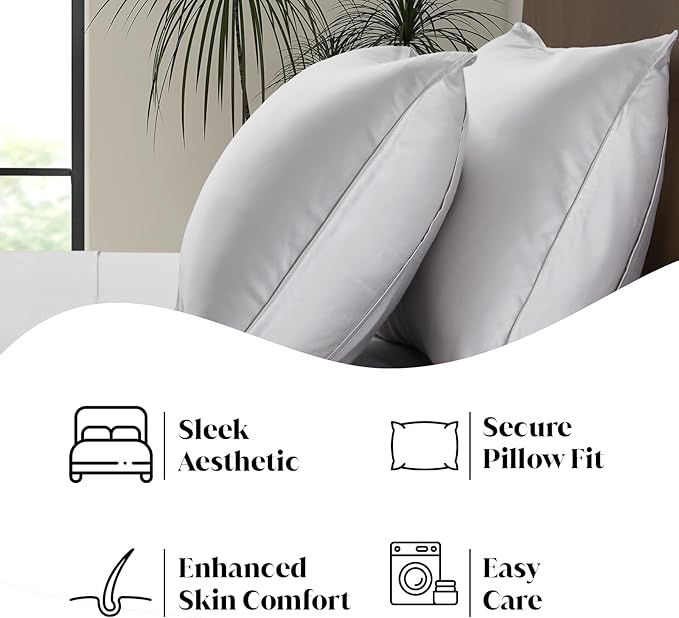 Luxury Bamboo Market | King Size Bed Sheet Set | 100% Viscose Made from Bamboo | Organically Grown | Ultra Soft | Cooling Sheets for Hot Sleepers | 17" Deep Pocket [Dove Grey]