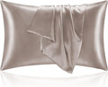 BEDELITE Satin Pillowcase for Hair and Skin, Super Soft and Cooling Similar to Silk Pillow Cases 2 Pack with Envelope Closure, Gift for Women Men(20"x26" Standard Size, Rose Taupe)