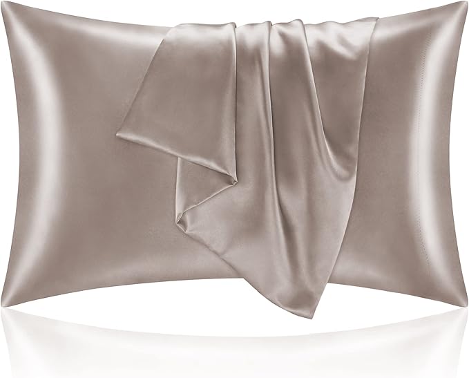 BEDELITE Satin Pillowcase for Hair and Skin, Super Soft and Cooling Similar to Silk Pillow Cases 2 Pack with Envelope Closure, Gift for Women Men(20"x40" King Size, Rose Taupe)
