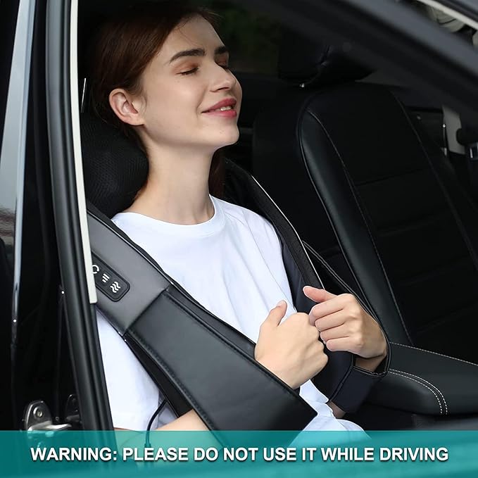 cotsoco Neck Massager, Shiatsu Neck and Back Massager with Heat for Pain Relief, Deep Tissue 3D Kneading Massage Pillow, Relaxation Gifts for Men and Women, Gifts for Dad, Elderly, Wife（Dark Gray）