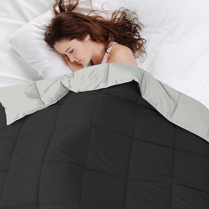 Modern Threads Down Alternative Reversible Comforter Black/Silver California King