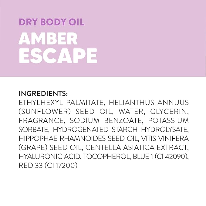 Onyx Professional Hydrating Dry Body Oil, Amber Escape, 3.7 fl oz, 2pk