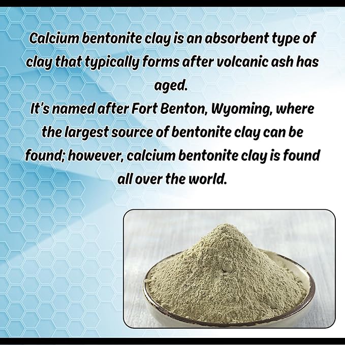 Calcium Bentonite Clay Powder 5lb by Essencea Pure Bulk Ingredients | Deep Pore Detox Face & Hair Mask | 100% Natural & Unrefined Indian Healing Clay | DIY Deodorants (80 Ounces) [Packaging May Vary]