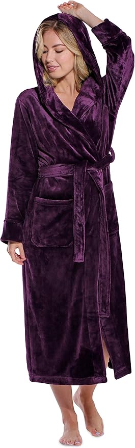 Turquaz Oversize Plush Robes For Women, Soft Warm Fleece Bathrobe for Women