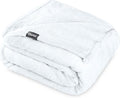 Bare Home Fleece Blanket - Throw Extra Long - Ultra-Soft Lightweight for Bed, Sofa, and Couch - Luxury Microplush - Cozy Warm Blanket (Throw XL, White)
