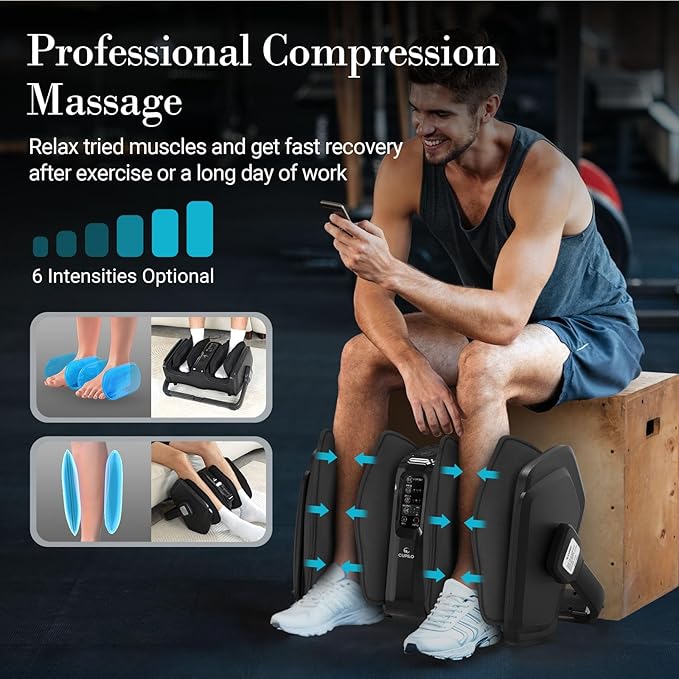 Shiatsu Foot Massager with Heat, FSA Eligible HSA Electric Foot Calf Massager with Remote, Multi-Level Compression Deep Kneading Feet Massage Machine for Neuropathy Plantar Fasciitis Circulation