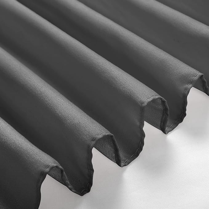 RIMELA Bed Skirt Wrap Around Elastic Dust Ruffles Solid Color Wrinkle and Fade Resistant with Adjustable Elastic Belt Easy to Install Dark Gray for King & California King Size 18 Inch Drop