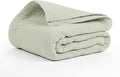 Salt Earth -100% Cotton Muslin Throw Blanket Gauze Blanket 50"X70" Throw 4 Layered for Couch, Bed, Living Room, Home, Lightweight & All Season, Blankets & Throws, Easy wash, Skin Friendly (Sea Foam)