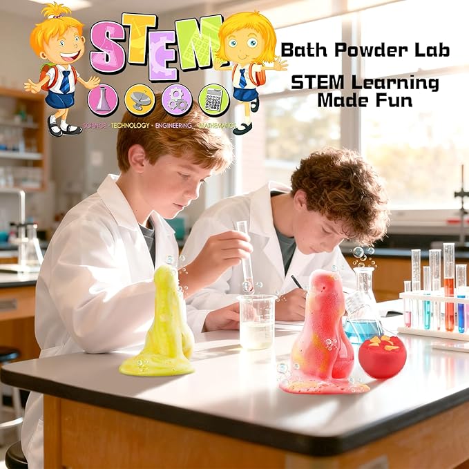 Bath Potion for Kids - 8 Pack Skin Friendly Foam Bath Toys, Colorful Foams & Bubbles Fragrance Color Potions for Kids, Best Presents, Fun & Educational - 60g/Bottle