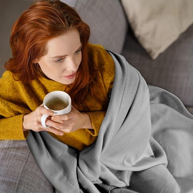 (24 Pack) Wholesale Bulk Fleece 50x60 Throw Blankets for Wedding Favors, Homeless Women, Men in Assorted Colors, 160 GSM