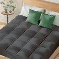 Topllen Twin Mattress Topper for Back Pain Relief, Extra Thick Pillow Top Plush Mattress Pad with Deep Pocket, Soft Pillowtop Twin Size Bed Toppers Filled Fluffy Down Alternative, Gray