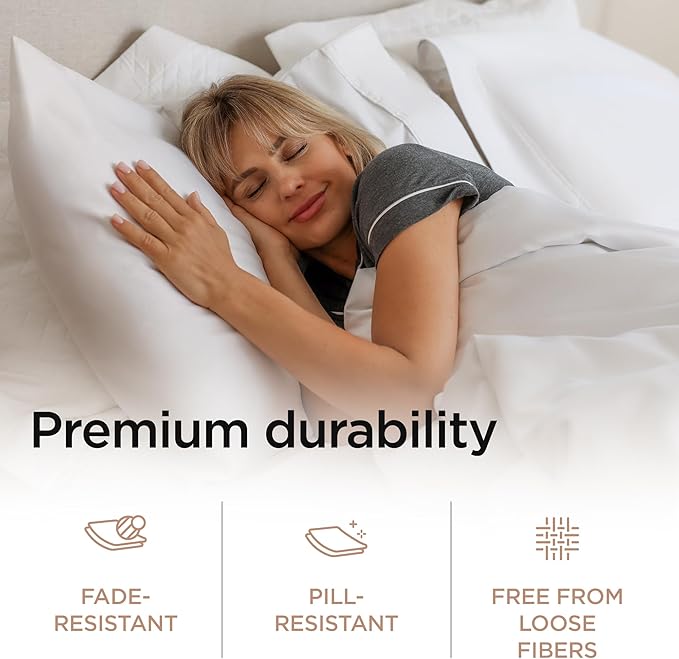 Threadmill California King Sheet Sets |Certified American Supima Cotton Sheets | 656 Thread Count 4 Piece Hotel Quality Luxury Bed Sheets Set with Elasticized Extra Deep Pocket | White Sheets