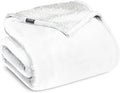 Bare Home Sherpa Fleece Blanket - King Size - Blanket for Bed, Sofa, and Couch - Warm & Lightweight - Fluffy & Soft - Reversible (King, White)