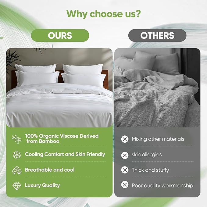 TWK Luxury Sheet Set, Genuine 100% Viscose Derived from Bamboo, Cooling & Breathable, Silky Soft, Bedding Sheets & Pillowcases (White, King(78 * 80 * 15))