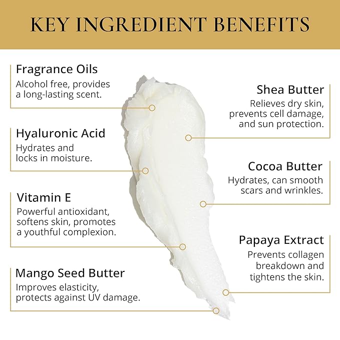 LUXURY LIFE BUTTER - Scented, Luxurious Body Butter With All-Natural Hyaluronic Acid For Soft, Hydrated Skin - For Men & Women - Suitable For All Skin Types - Luxury Life Trunk Collection 240 oz.