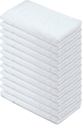 Basic Hand Towels 16x26 Inches – Pack of 12 – White Color – Soft and Absorbent Multipurpose Cotton Towels for Bathroom, Spa, Gym, Salon, Hotel, and Everyday Use