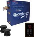 STEAMSPA 12kW Steam Sauna Generator Sentry Series 240V Steam Generator with Touch Screen, Steamhead, Built-in Steam Shower Auto Drain, ACU Quickstart Steam Bath Generator (Bronze)