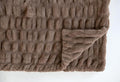 Minky Couture Hugs Blanket - Extra Plush Blanket for Premium Gifting - Stretchy Bubbled Cozy Throw - Silky Smooth - Durable & Machine-Washable - Travel-Friendly - Monster, Milk Chocolate