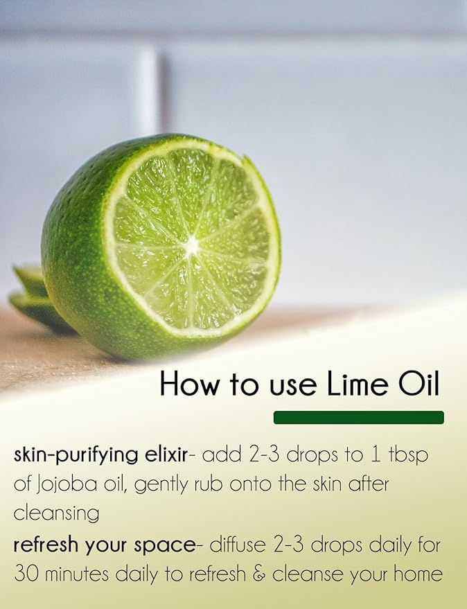 Lime Essential Oil - 128 fl oz (1 Gallon) Plastic Bottle w/Cap - 100% Pure Essential Oil by GreenHealth