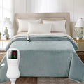 Heated Blanket Electric Blanket Twin Size, Faux Fur Heat Blanket, Super Soft Cozy Heating Blanket with 9 Heating Levels & 1-9 Hours Auto Off, Fast Heating & Overheat Protection, 62" x 84", Gray