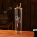 Ceremony Incense Holder, 2 in 1 Incense Burner for Sticks, Ash-Proof Glass Incense Burner for Meditation Yoga Spa Room Decor