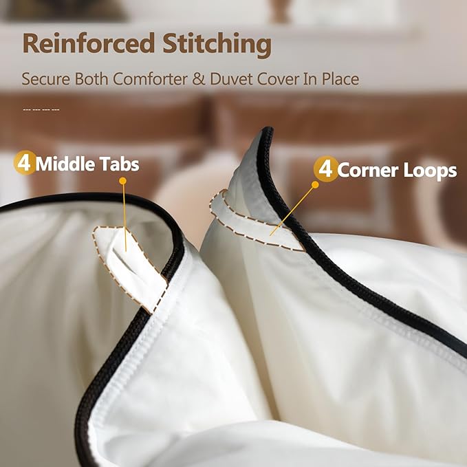 Fluffy White Goose Down Comforter Oversized King, All Season Luxury Down Duvet Insert, Hotel Bedding Comforters, Oeko Certified, 480 Thread Count, High Fill Power -128x90 Inches