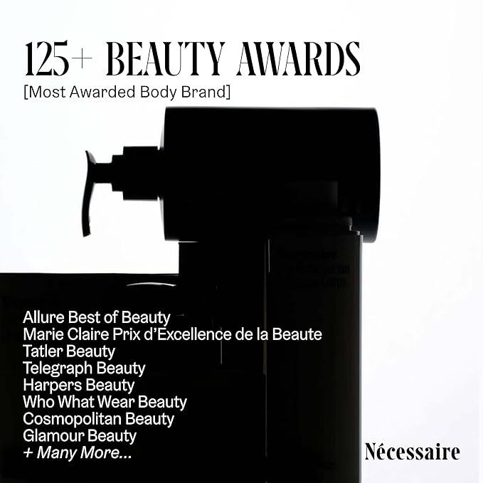 Nécessaire The Body Lotion Fragrance-Free — Unscented Multi-Peptide Body Moisturizer for Women + Men – Non-Comedogenic Lotion for Sensitive Skin – 450ml/15.2 fl oz