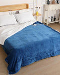 Heated Blanket 72"x84" Full Size, Dual-Sided with Soft Flannel & Sherpa Fabric, Electric Blanket with 9 Heating Levels & 2-10 Hours Auto Off, Machine Washable, Blue