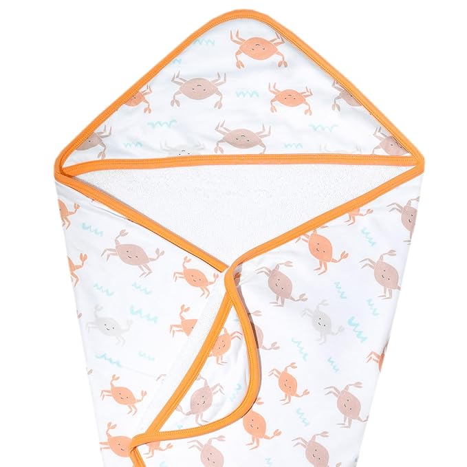 Copper Pearl Hooded Bath Towels Premium Knit/Terry Cloth Baby Towels with Hood, Pockets, and Cool Designs - Great to Gift and Make Bath Time Fun - Baby Bath Towel, Tide