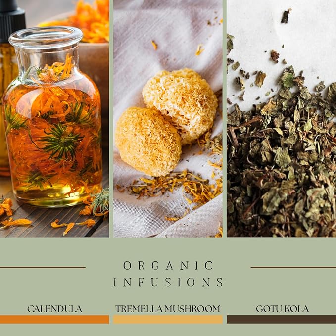 Emulsified Face Sugar Scrub, Organic squalane oil/Castor oil: Tremella Mushroom/Chamomile/Gotu Kola/Calendula/White Kaolin Clay, Manuka Honey-Gentle exfoliant-Dry/Sensitive/Mature skin (RENEW)