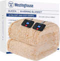 Westinghouse Electric Blanket Queen Size, Soft Plush Sherpa Heated Blanket with 10 Heating Levels & 1-12 Hours Auto-Off, Machine Washable, 84x90 inches, Yellow