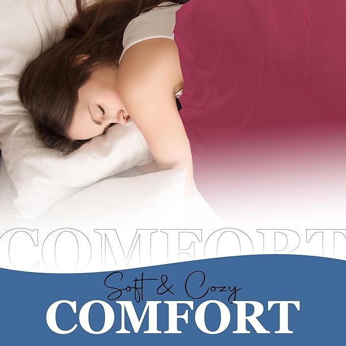 Thermee Micro Flannel King Size Blankets, Lightweight All Seasons Cozy Blanket, Throw Blankets for Home and Living Room, Comfy & Soft Blanket for Couch, Machine Wash, No Pilling - Burgundy