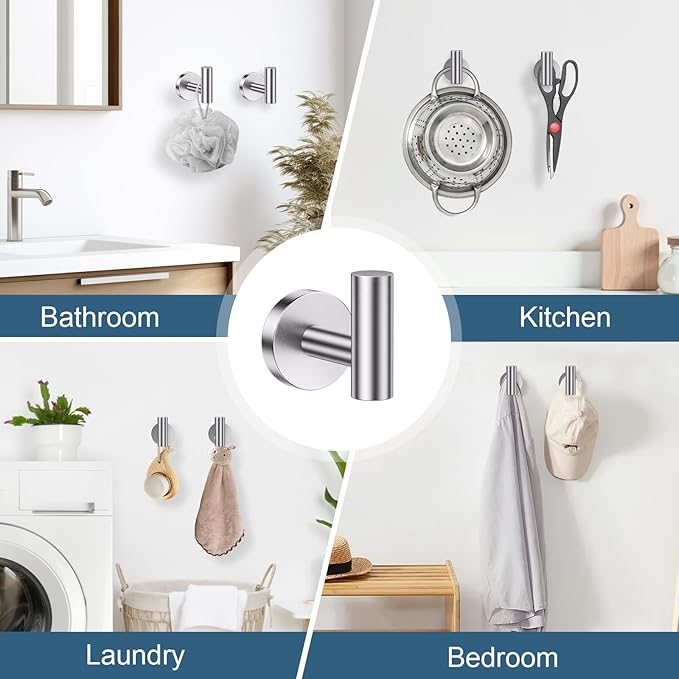 Brushed Nickel Bathroom Hardware Set, 5 Pieces Towel Bar Bathroom Accessories, Upgraded Toilet Paper Holder with Shelf Set, 23.6 Inch Towel Rack Towel Holder for Bathroom Wall