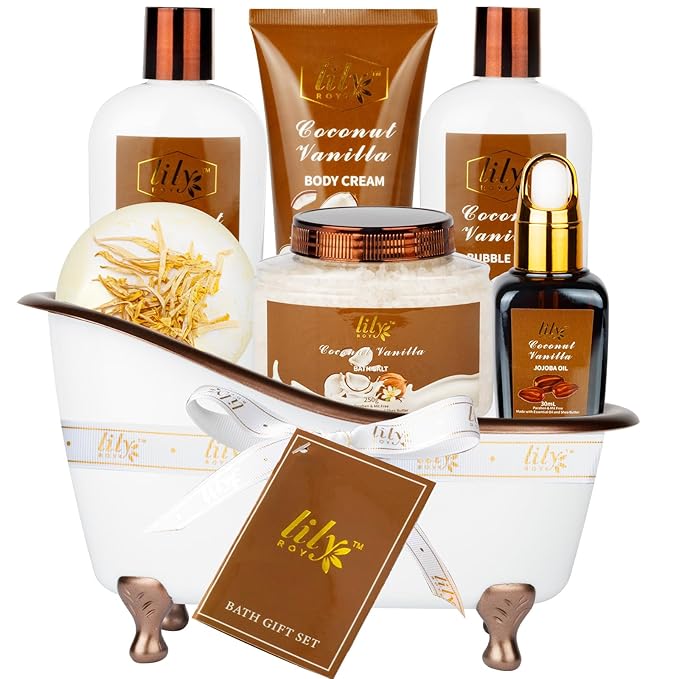 Christmas Gifts for Women - 7-Piece Nourishing Bath & Body Gift Set, Bath Collection | Mothers Day Gifts for Mom, Fathers Day Gifts, Birthday Gifts, Self Care Kit, All Occasion Gift for Her & Him