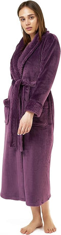 Turquaz Oversize Plush Robes For Women, Soft Warm Fleece Bathrobe for Women