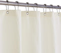 Barossa Design Extra Long Fabric Waffle Weave Shower Curtain 84 inch Height, Hotel Luxury Spa, Water Repellent, 230gsm Heavy Duty, Machine Washable, Cream Pique Pattern, 71x84