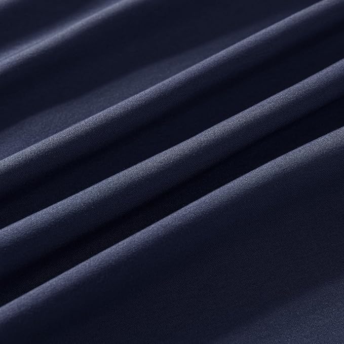 Bed Skirt Queen Size Ruffled Bed Skirt with Split Corners, 16 Inch Drop Dust Ruffle Bed Skirt with Platform, Blue, Queen - 16" Drop