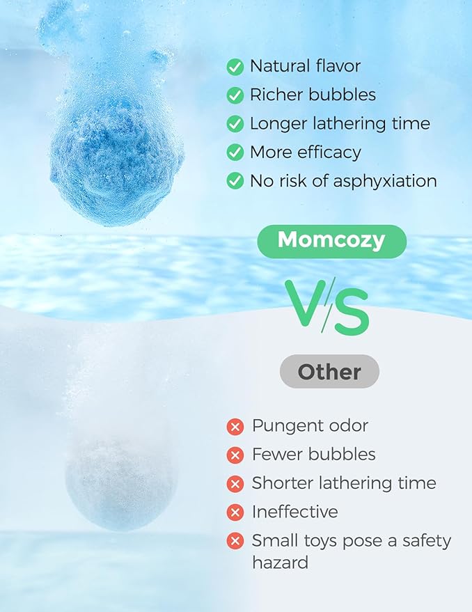 Momcozy Natural Essential Oil Bath Bombs,3 Pcs Bubble Bath Fizzy Balls with 3 Cute Animal Shapes,Bath Bombs Gift Set for Kids Girls Boys Toddler, Ideal Gift for Birthday, Bath Bomb Kit