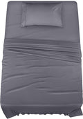 Utopia Bedding Twin Sheet Set – 3 Piece Bed Sheets for Twin Size Bed, Soft and Breathable Microfiber, Includes 1 Fitted Sheet, 1 Flat Sheet and 1 Pillowcase (Grey)