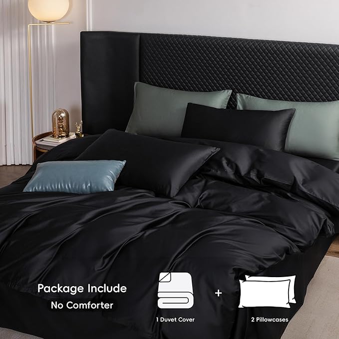 MooMee Duvet Cover Set 100% Extra Long Staple Cotton 600 Thread Count Silky Sateen Smooth Luxury Soft Breathable Durable Hotel Quality Bedding, 3 Pieces (Light Pink, Queen 90"x90")