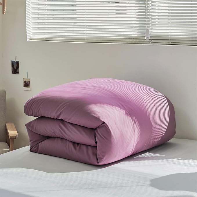 Cottonight Purple Comforter Set King Women Dusty Purple Bedding Set Pale Mauve Blanket Quilts Dark Lilac Soft Breathable 3 Piece Comforter Set for King Bed Women Girls