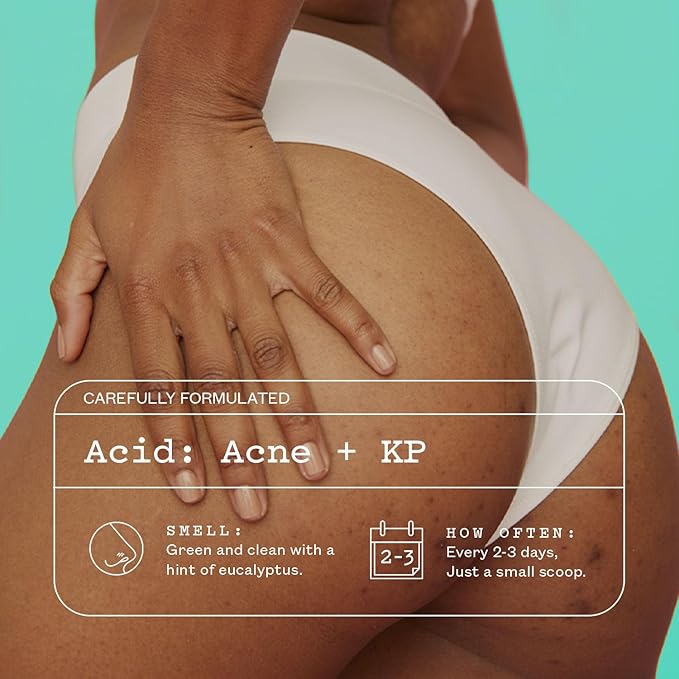 frank body Glycolic Acid Body Scrub | Fights KP & Breakouts, Spots & Tighten Pores | Reduces Acne with Niacinamide & Soothes with Witch Hazel | Glycolic Acid & Pumice | 8.82 oz | Pack of 1