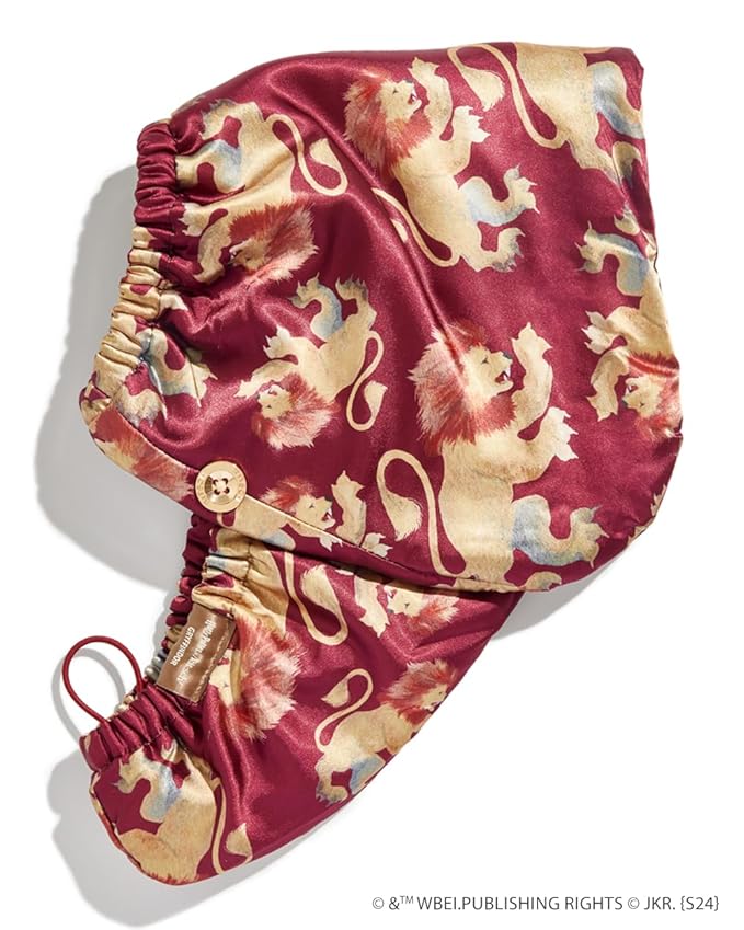 Kitsch Harry Potter x Satin Microfiber Hair Towel Wrap for Women - Super Absorbent, Quick Dry, Anti-Frizz, for Long & Short Hairs, Turbans for Women, Hair Wrap - Gryffindor