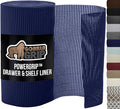 GORILLA GRIP powerGRIP Drawer Shelf and Cabinet Liner, Thick Strong Hold, Non-Adhesive Liners Protect Kitchen Cabinets and Cupboard, Bathroom Drawers, Easy Install, Breathable Mat, 17.5" x10', Navy