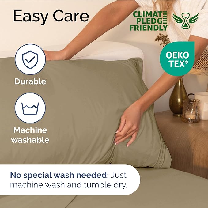 Twin XL Size 3 Piece Sheet Set - Extra Soft, Breathable and Cooling Sheets - Hotel Luxury Bed Sheets for Women & Men - Deep Pockets, Easy-Fit & Wrinkle-Free Sheets - Light Caramel Oeko-Tex Bed Sheets